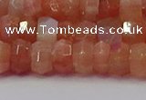 CRB1931 15.5 inches 5*8mm faceted rondelle sunstone beads