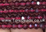 CRB1939 15.5 inches 2.5*4mm faceted rondelle red garnet gemstone beads