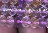 CRB1943 15.5 inches 4*6mm faceted rondelle ametrine beads