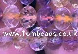 CRB1944 15.5 inches 6*8mm faceted rondelle ametrine beads