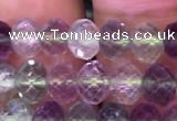 CRB1959 15.5 inches 4*6mm faceted rondelle fluorite gemstone beads