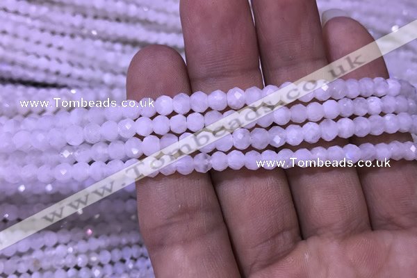 CRB1965 15.5 inches 3*4mm faceted rondelle white moonstone beads
