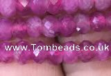 CRB1973 15.5 inches 3*5mm faceted rondelle pink tourmaline beads