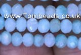 CRB1985 15.5 inches 3*4mm faceted rondelle amazonite gemstone beads