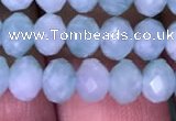 CRB1987 15.5 inches 4*6mm faceted rondelle amazonite gemstone beads