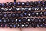 CRB1997 15.5 inches 2*3mm faceted rondelle black spinel beads