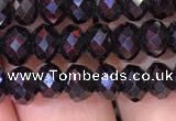 CRB1998 15.5 inches 4*6mm faceted rondelle black spinel beads