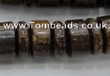 CRB200 15.5 inches 6*18mm - 13*18mm rondelle bronzite gemstone beads