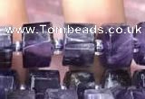 CRB2015 15.5 inches 7mm - 8mm faceted tyre amethyst beads