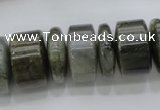 CRB203 15.5 inches 6*18mm - 13*18mm rondelle labradorite beads