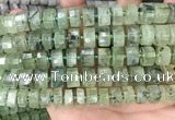 CRB2043 15.5 inches 12mm - 13mm faceted tyre prehnite beads