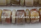 CRB205 15.5 inches 6*18mm - 13*18mm rondelle yellow agate beads