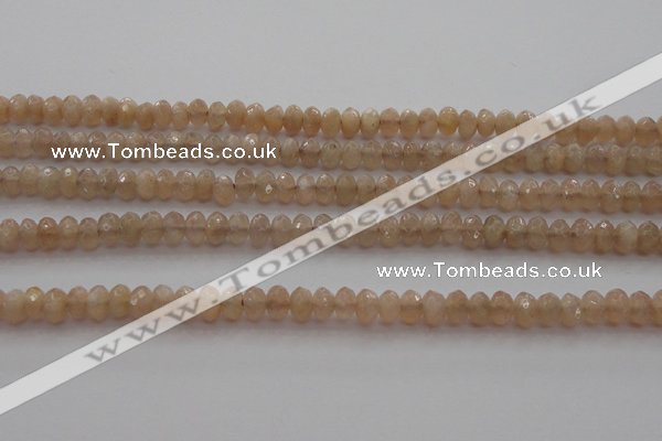 CRB210 15.5 inches 3*4mm faceted rondelle moonstone beads