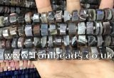 CRB2113 15.5 inches 12mm - 13mm faceted tyre Botswana agate beads