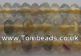 CRB214 15.5 inches 3*4mm faceted rondelle yellow fluorite beads