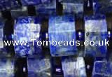 CRB2141 15.5 inches 9mm - 10mm faceted tyre lapis lazuli beads