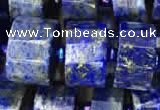 CRB2142 15.5 inches 11mm - 12mm faceted tyre lapis lazuli beads