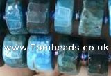 CRB2146 15.5 inches 9mm - 10mm faceted tyre apatite gemstone beads