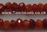 CRB216 15.5 inches 3*4mm faceted rondelle fire agate beads