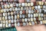 CRB2180 15.5 inches 9mm - 10mm faceted tyre crazy lace agate beads