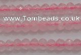 CRB220 15.5 inches 2.5*4mm faceted rondelle rose quartz beads