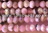 CRB2225 15.5 inches 2*3mm faceted rondelle rhodochrosite beads