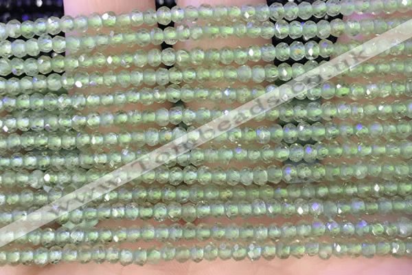 CRB2227 15.5 inches 2*3mm faceted rondelle prehnite beads