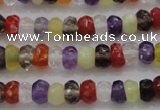 CRB223 15.5 inches 2.5*4mm faceted rondelle mixed quartz beads