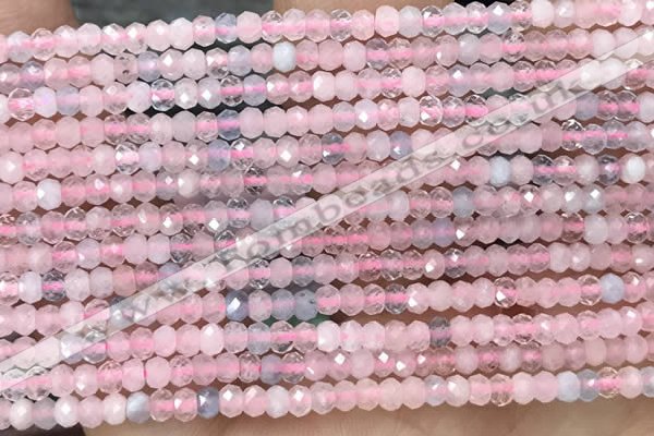 CRB2236 15.5 inches 2*3mm faceted rondelle morganite beads