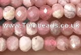 CRB2237 15.5 inches 2*3mm faceted rondelle rhodochrosite beads