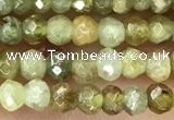 CRB2238 15.5 inches 2*3mm faceted rondelle green garnet beads