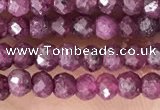 CRB2244 15.5 inches 2*3mm faceted rondelle ruby gemstone beads