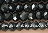 CRB2248 15.5 inches 3*4mm faceted rondelle obsidian beads