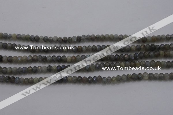 CRB225 15.5 inches 2.5*4mm faceted rondelle AB-color labradorite beads