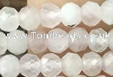 CRB2250 15.5 inches 3*4mm faceted rondelle rose quartz beads