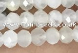 CRB2254 15.5 inches 3*4mm faceted rondelle white moonstone beads