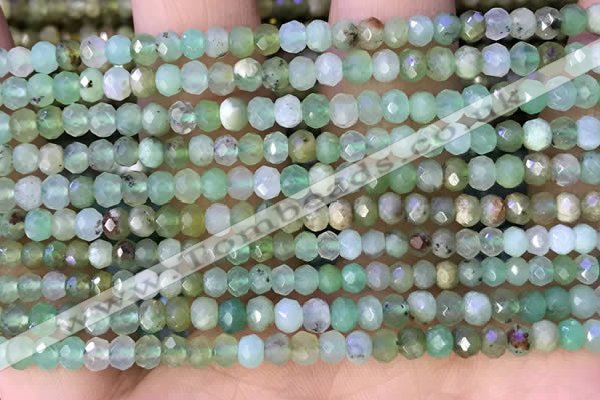 CRB2259 15.5 inches 3*5mm faceted rondelle Australia chrysoprase beads