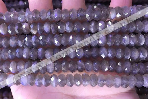CRB2287 15.5 inches 5*8mm faceted rondelle moonstone beads