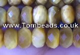 CRB2289 15.5 inches 4*6mm faceted rondelle golden tiger eye beads