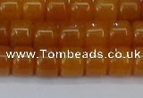 CRB2501 15.5 inches 6*8mm rondelle yellow jade beads wholesale