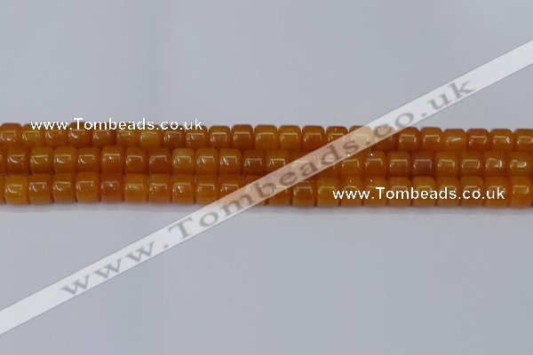 CRB2501 15.5 inches 6*8mm rondelle yellow jade beads wholesale