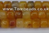 CRB2502 15.5 inches 6*8mm rondelle yellow jade beads wholesale