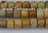 CRB2504 15.5 inches 6*8mm rondelle picture jasper beads