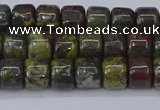 CRB2506 15.5 inches 6*8mm rondelle dragon blood jasper beads