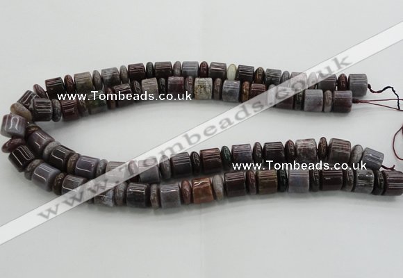 CRB251 15.5 inches 5*12mm - 10*12mm rondelle Indian agate beads