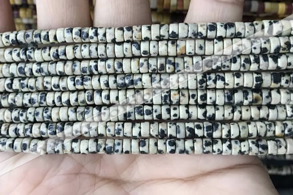 CRB2567 15.5 inches 2*4mm heishi dalmatian jasper beads wholesale