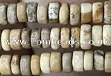 CRB2568 15.5 inches 2*4mm heishi picture jasper beads wholesale