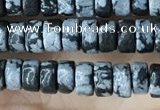 CRB2575 15.5 inches 2*4mm heishi snowflake obsidian beads wholesale