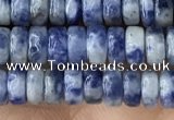 CRB2576 15.5 inches 2*4mm heishi blue spot stone beads wholesale