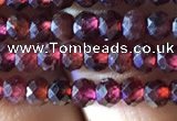 CRB2601 15.5 inches 2*3mm faceted rondelle red garnet beads